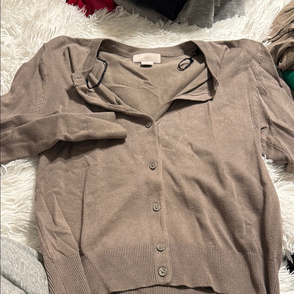 Brown Button-Up Cardigan